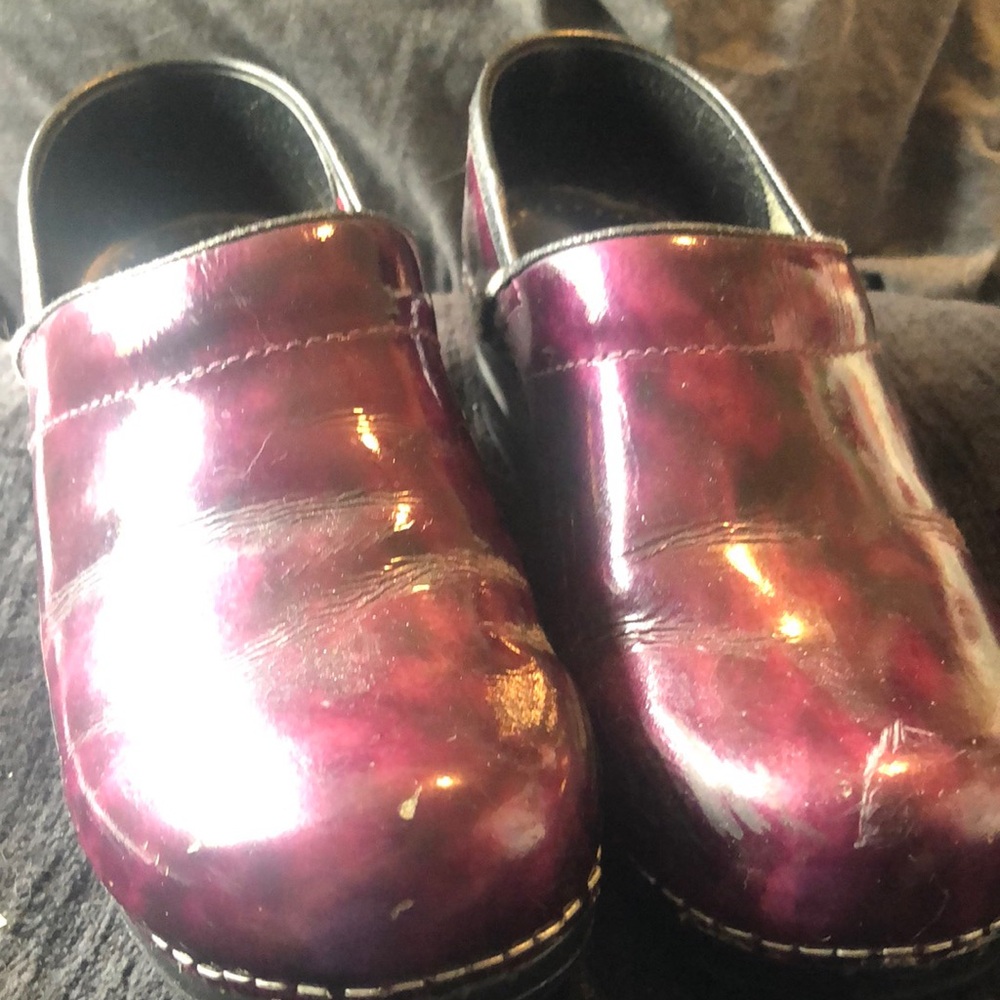 Sanita Purple Dress Shoes with Glossy Finish